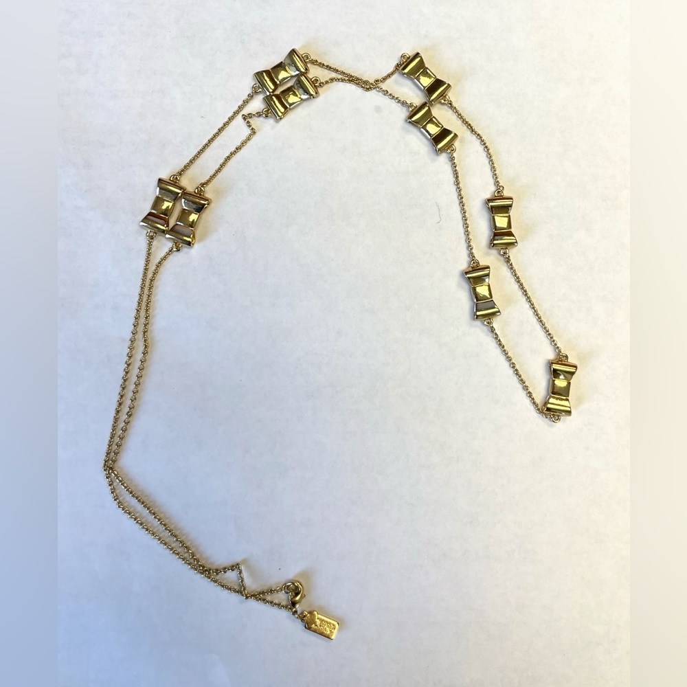Kate Spade ♠️ Gold-Plated Bow-tie necklace - Picture 1 of 6